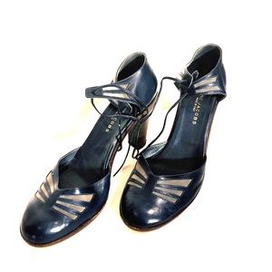 Navy Blue Leather Marc Jacobs Heels